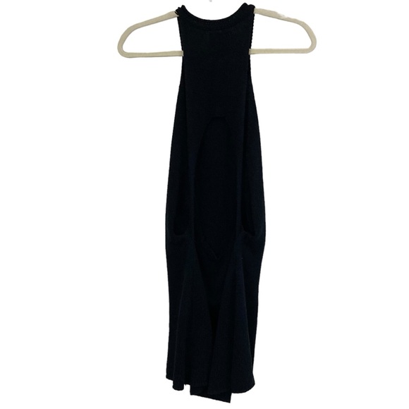 UNIF BLACK KNIT CUT OUT BACK DRESS, MEDIUM - Picture 3 of 7